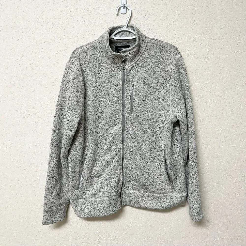 Lucky Brand Mens Los Feliz Half-Zip Mock Neck Sweater Zip Size L